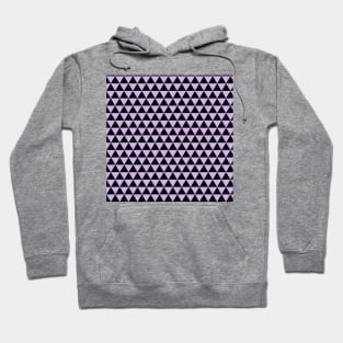 Purple Black Geometric Triangle Pattern Abstract Minimal Design Hoodie